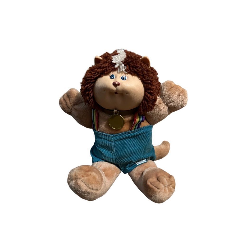 VINTAGE 1983 CABBAGE PATCH KIDS KOOSAS DOG BLUE PANTS STUFFED ANIMAL PLUSH TOY